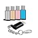 USB Type C Adapter 5 Pack Micro USB Female to USB C Male Converter Android Cable Connector with Keychain Charger for Samsung Galaxy S10 S10e S9 S8 Plus S9+ Note 10+ 10 9 8 LG V40 V35 V30 G7 G6 Pixel 3 primary