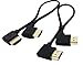 SinLoon Gold Plated High Speed 90 Angle Right HDMI Male to Left HDMI Male Adapter Cable Supports Ethernet, 3D and Audio Return (0.3M RR-LL)