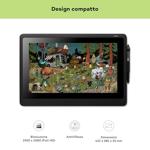 Wacom Cintiq 16 2.5K Pen Display with Wacom Pro Pen 2 | Graphics tablet (requires PC), natural paper and pen feel, HD sharpness and Japanese ergonomic design