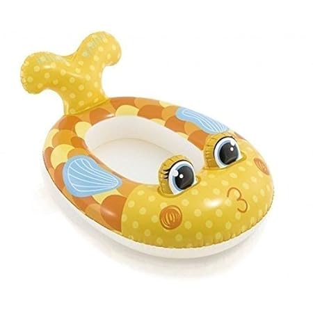Lively Moments Aufblasboot / Babyboot / Babypool / Schwimmboot für Kinder bis 27 kg in Form eines Fisches
