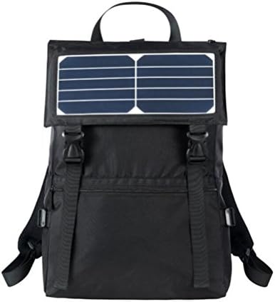WWQY Hiking Solar Backpack Outdoor Mountaineering bags 5W Solar Panel For Camera Camping Travel Knapsack, black