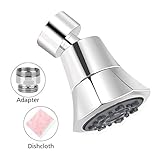 360° Swivel Faucet Aerator, Kitchen Bathroom Sink Faucet Sprayer Attachment, Faucet Nozzle Filter Diffuser + Adapter + Dishcloth