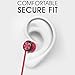 Sport Earphone in-Ear Heaphones Headset with Microphone Earbuds Stereo Bass Clear Audio with 3.5mm Jack for iPhone 5 6 6s Plus and Samsung Android(Red)
