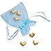 DANFORTH - Vilmain Golden Heart Pocket Charms/Tokens, Pewter, Made in USA, Gift Bag (Pack of 6)