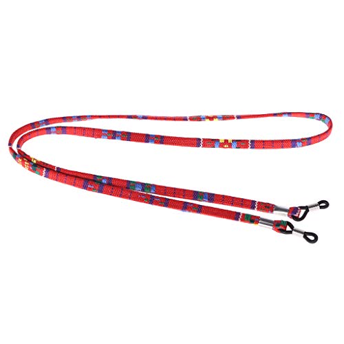 Bettal 2 Pcs Glasses Holder Strap Cord - Eyeglasses String Holder Chain Necklace - Glasses Cord Lanyard Eyeglass Retainer (Red)
