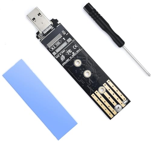ELUTENG M.2 NVME NGFF USB Adapter, 10Gbps USB 3.1 Gen2 M2 SSD, USB zu PCIE NVME SATA SSD Festplatte Adapter Konverter Karte, UASP für B-Key/M-Key/B+M Key 2280 2260 2242 2230 thumbnail 1
