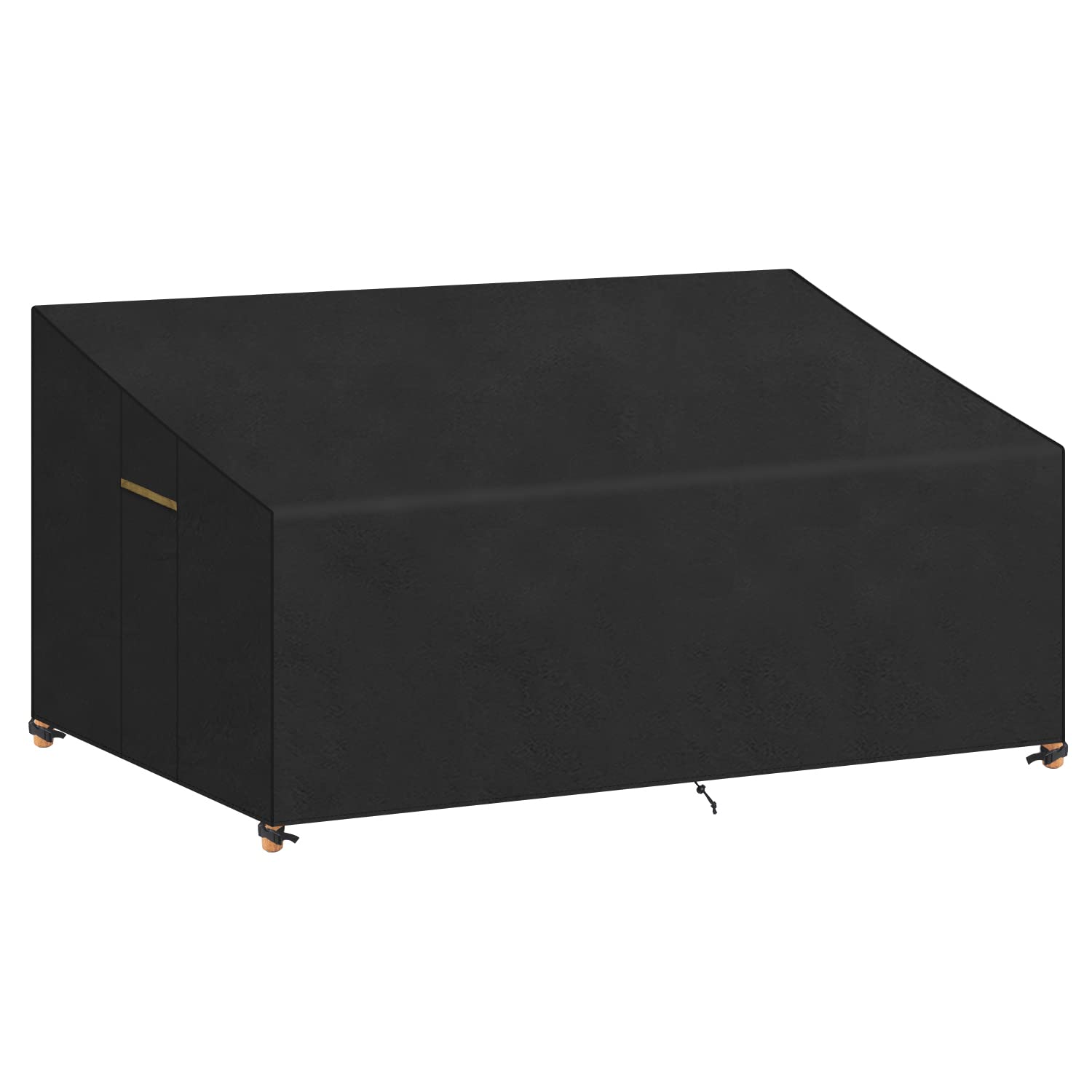 VANSHEIM Garden Sofa Covers Waterproof Deep Seat Couch Covers Outdoor Sofa Set Covers Waterproof Garden Corner Sofa Set Cover with Air Vents Anti-UV Oxford Fabric 220x100x61/89cm