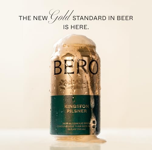 BERO NOON WHEAT NON-ALCOHOLIC BEER, 6-PACK WHEAT-STYLE CRAFT BREW, LIGHT ALE NA BEER BY TOM HOLLAND, FRUITY & CRISP WITH ORANGE-LIME TWIST, ALCOHOL ALTERNATIVE BEVERAGE FOR ANY OCCASION