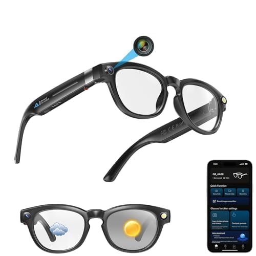 Photo 1 of AI Smart Glasses with 8MP Camera, 1080P Video Recording Sunglasses with Audio, Real-Time Translation & Object Recognition, Bluetooth Smart Eyewear with Voice Assistant & Photochromic Blue-Light Lenses