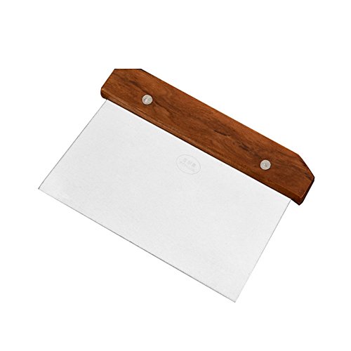 Bench Scraper with Wood Handle scraper scraper knife with Stainless steel long 5.1 in creative kitchen gadget for Cut dough, rice rolls etc.