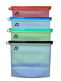 Axon Products Reusable Storage Bag Silicone Airtight for Food Storage Container | microwavable and freezable.