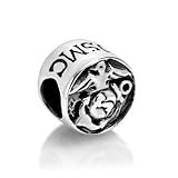 925 Sterling Silver USMC US Marine Corps Bead Charm Fits Pandora Bracelet