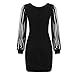 Women’s Mini Bodycon Cocktail Dress – Ladies Elegant Shiny Sequined Pencil Dresses – Hollow Long Sleeve Evening Gownthumb 3