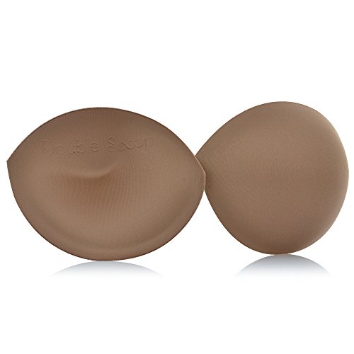 Brown Push Up Bra D, DD, E, F Cup Lift Breast Pads Inserts + Free Body Tape