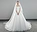 Bridalvenus Wedding Veils Bridal Cathedral Veil Long Veil Chapel Veil with Comb (118 inches/3m, Two Tiers Veil (ivory)