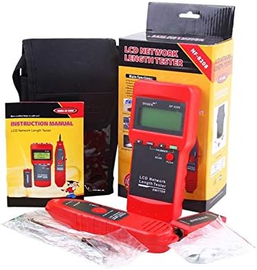 Passionsell Noyafa NF-8208 Multipurpose LCD Display Network Telephone Cable Tester Tracker Line Finder Wire Tester Cable Locator(red)
