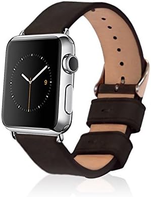 Monowear MWLTBK20POSI Leather Bracelet with Polished Adaptor 38 mm Black/Silver