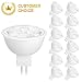 MR16 LED Bulbs 50W Halogen Equivalent, 2700K Warm White, 5W GU5.3 MR16 12V Spotlight Bulb, Non-Dimmable,35 Degree Beam Angle for Landscape, Recessed, Track Lighting, 12-Pack (2700K)