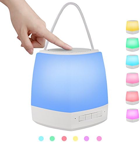 Ashbringer Desk Lamp Wireless Bluetooth Speakers - With Touch Sensor Lamp (Dimmable 3 Level Warm White Light &amp; Six Color Changing RGB), Bedside Table Lamps With TF Card ,MP3 Speakers, Hands-free