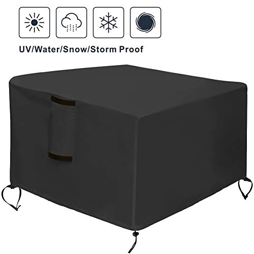 TheElves Square Fire Pit Cover, Waterproof Heavy Duty Patio Firepit Table Cover (30inch)