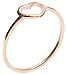 Happiness Boutique Women Heart Ring in Rose Gold Delicate Ring Stainless Steel Jewelry