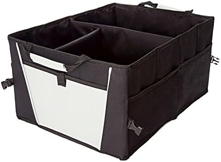 TriGear Water Resistant Collapsible Trunk Storage Organizer Bin with Pockets for Truck, SUV, Minivan, Van, Hatchback, Car, Auto, Folding Bag 21 x 14.75x 10 inch
