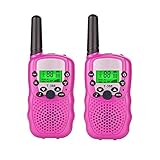 Aphse Kids Walkie Talkie Wireless Two Ways Radio Toy T-388 3 Miles Range 22 Channels Built in Flash Light Children Birthday Gift Mini Walkie Talkie for Outdoor Adventures Camping Hiking Set of 2