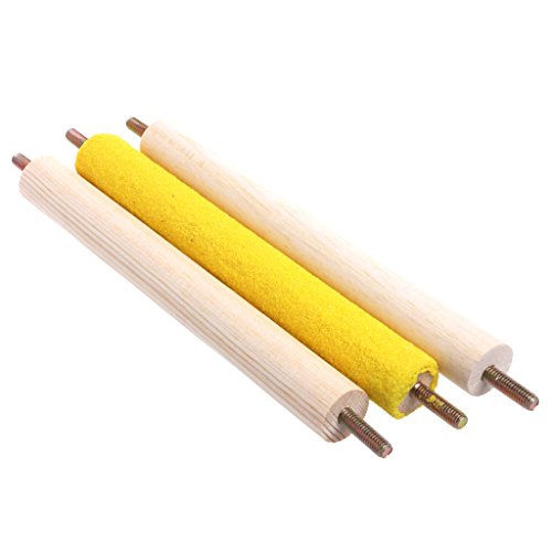 YDZN Pet Parrot Bird Wooden Perch Stand Play Toys Gym Activity Office Table Playstand For Parakeet Budgie Cockatiel