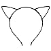 Cute Sexy Womens Attractive Vivid Color Cat Ear HeadBand Hair Band Black