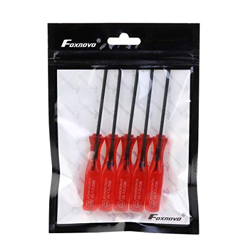 Foxnovo 5pcs Triwing Trigram Y-Tip Screwdrivers Screw Drivers for Nintendo Wii /DS /DS Lite /GBA (Red) (Red)