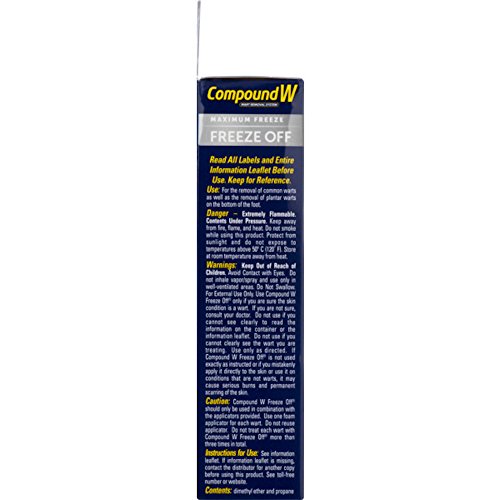 Compound W Freeze Off Wart Removal System - Effectively Removes Warts in as Few as One Treatment - 8 Disposable Applicators