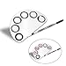PIXNOR Makeup Palette Nail Art Polish Mixing Plate Stainless Steel 5 Holes Palette with Spatula Tool