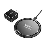 CHOETECH Wireless Charger, 7.5W Wireless Charging Pad Compatible with iPhone XS Max/XR/XS/X/8/8 Plus, 10W Fast Charge Samsung Galaxy Note 10/S10/S10+/S10E, New AirPods (QC3.0 AC Adapter Included)