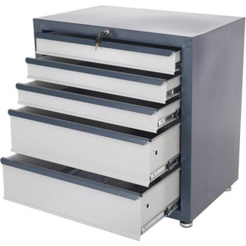 Steel Tools 5 Drawers Storage Chest Heavy Duty Locking System