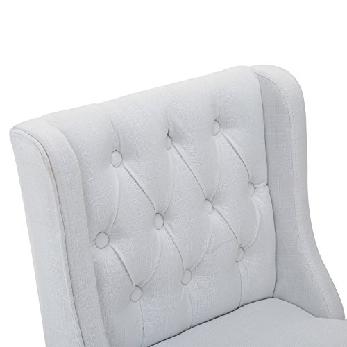 40" Tufted Wingback Counter Height Armless Bar Stool Dining