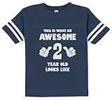 This Is What an Awesome 2 Year Old Looks Like Funny Toddler Jersey T-Shirt