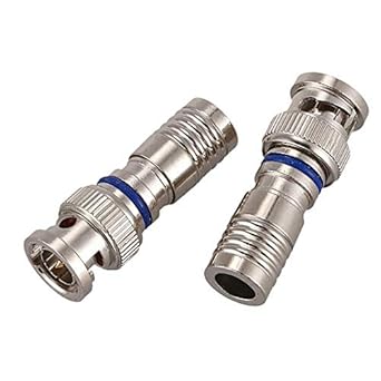 Amazon Com 10pcs Cctv Male Bnc Compression Connector Rg59 Coax Cable Adapter For Security Camera Best Quality Industrial Scientific