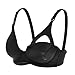 Gratlin Women's Padded Push Up Underwire Maternity Nursing Bra with Full Sling Black. 36DD