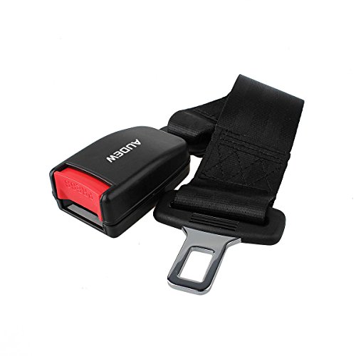 Audew Car Seat Belt Extender Safety Certified Seatbelt Extension 360mm 14'' Length 22mm 7/8'' Buckle Width wide Metal Tongue