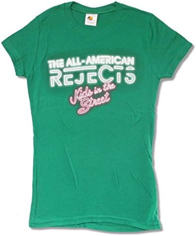 All American Rejects Kids Tour 2012 Green Juniors Girls T Shirt