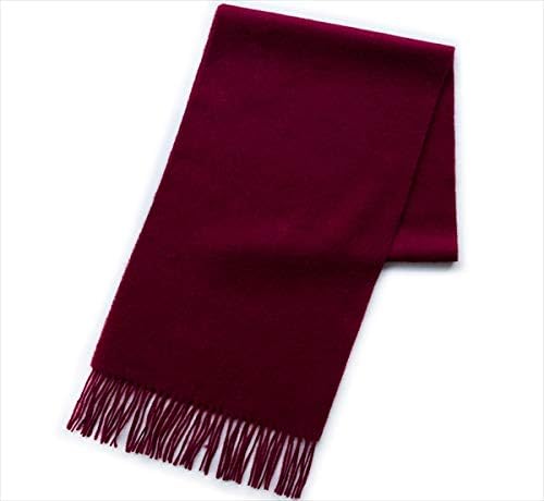 Amazon 洗えるウールマフラー チェック マフラー 内モンゴル ピュアウール100 柔らか 肌触りの良い 学生 通勤 通学 プレゼント 1701 レディース メンズ 無地ワイン マフラー 通販