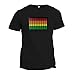 LED Equalizer Sound Activated Luminescent T-Shirt with Detachable Panel (Large, Black)
