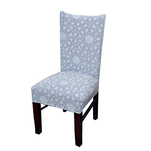 Deisy Dee Stretch Chair Cover Removable Washable for Hotel Dining Room Ceremony Chair Slipcovers Pack of 6 (G)