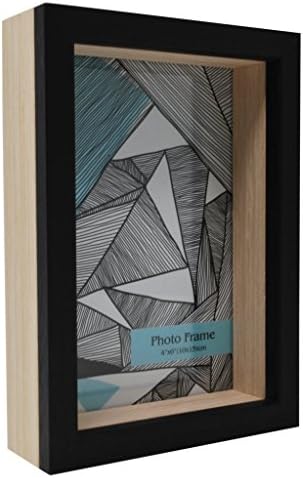 4.75x6.75 Recessed 3D Box Picture Frame-Made to Fit 4x6 inch Photo - Freestanding or Wall Mount