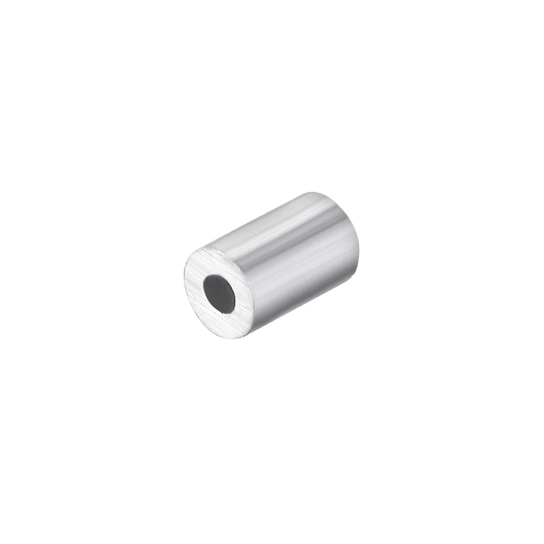 sourcing map Aluminum Wire Rope Stop Sleeve Round Cable Ferrule Loop for 3/64" Wire Rope Pack of 5, M1 - Image 5