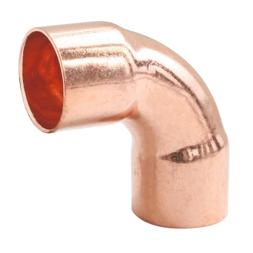 SOMATHERM FOR YOU - Copper Solder Fitting - Elbow 90° Double Female Ø14 Large Radius - NF Compliant
