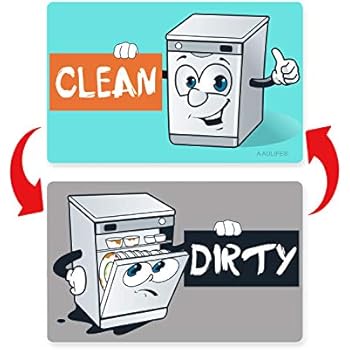Amazon.com: Clean Dirty Dishwasher Magnet Sign by Vermont Home &amp; Garden ...