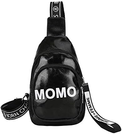 Huaheng 1PC Stylish Women Waist Bag PU MOMO Printed Solid Color Chest Bag for Outdoor Sport New