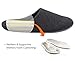 ULTRAIDEAS Men's Lightweight Cotton Slippers with Memory Foam and Soft Sole (Grey/Grey,13-14)