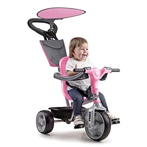 FEBER – Baby Plus Music Pink, Triciclo Rosa para niños y niñas de 9 Meses a 3 años (Famosa 800012132)
